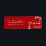 Merry Christmasのカスタマイズ可能 ラベル<br><div class="desc">トレンディーシンプルのクリスマス差出人住所ラベルは「聖降誕祭お目出度う」とコーディネートし、コレクションはこちら。</div>