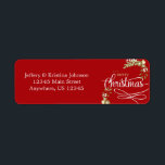 Merry Christmasのカスタマイズ可能 ラベル<br><div class="desc">トレンディーシンプルのクリスマス差出人住所ラベルは「聖降誕祭お目出度う」とコーディネートし、コレクションはこちら。</div>