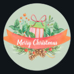 Merry Christmasのシール&ラベル ラウンドシール<br><div class="desc">メリークリスマスのシール</div>