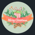 Merry Christmasのシール&ラベル ラウンドシール<br><div class="desc">メリークリスマスのシール</div>