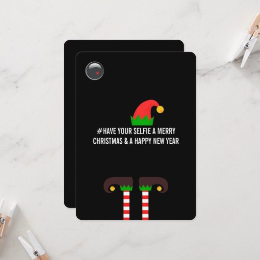 Merry Christmasの写真を自分で撮る カード (正面/裏面インサイチュ)