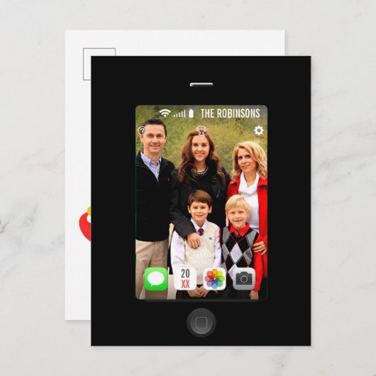 Merry Christmasの写真を自分で撮る 案内ポストカード (正面/裏面)