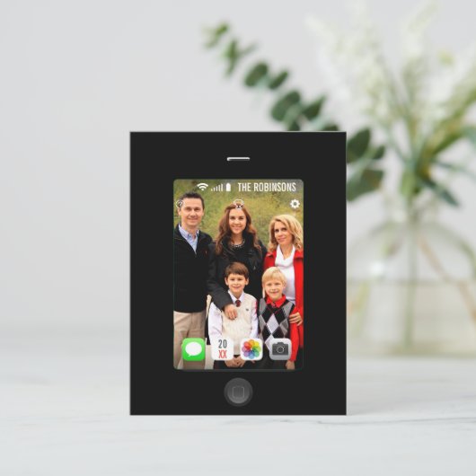 Merry Christmasの写真を自分で撮る 案内ポストカード (スタンド正面)