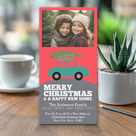 Merry Christmasの写真 – 新しいホームアドレス移動 シーズンカード