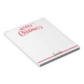Merry Christmasスクリプトあなたの名前を追加するギフトメモ帳 ノートパッド (アングル)