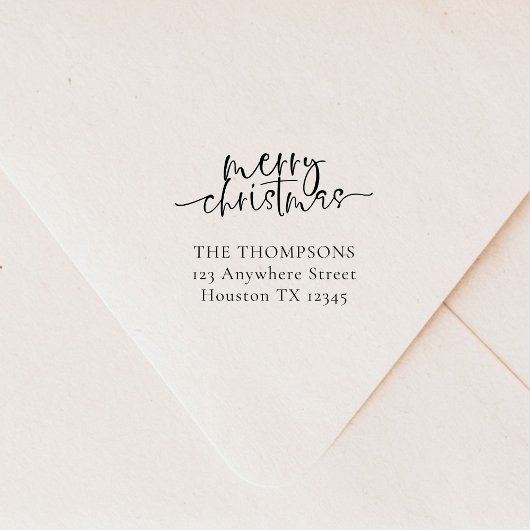 Merry Christmasスクリプトのリターンネームとアドレス セルフインキングスタンプ