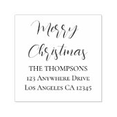 Merry Christmasスクリプトの戻り名住所 セルフインキングスタンプ (デザイン)