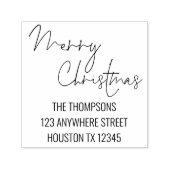 Merry Christmasスクリプトの戻り名住所 セルフインキングスタンプ (デザイン)