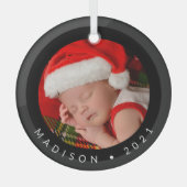 MERRY CHRISTMASフォトグラスオーナメントの追加 ガラスオーナメント (正面)