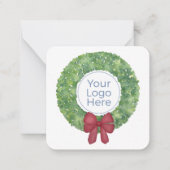 Merry Christmasリースクライアント評価ロゴ ノートカード (正面)