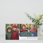 Merry Christmas写真 – 3枚 シーズンカード (スタンド正面)