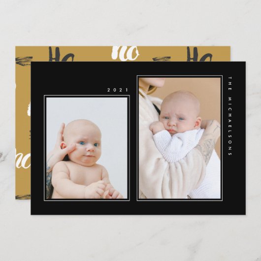 MERRY CHRISTMAS家族の写真を追加 (正面/裏面)