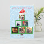 Merry Christmas数々の Photo Year in Review Holiday シーズンカード (スタンド正面)