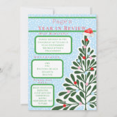 Merry Christmas数々の Photo Year in Review Holiday シーズンカード (裏面)