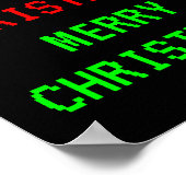 "MERRY CHRISTMAS!":おもしろい、ヴィンテージビデオゲームの外観 ポスター (角)