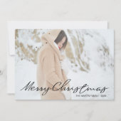 Merry Christmas かわいらし Dots写真と名前の追加 シーズンカード (正面)