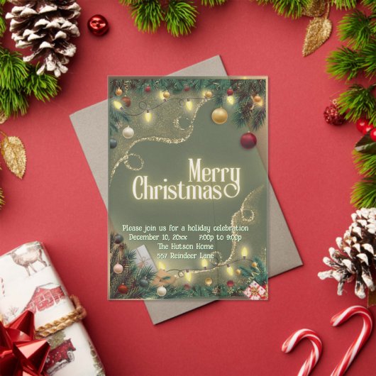 Merry Christmas  アクリル招待状 (インサイチュ (クリスマス))