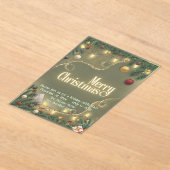 Merry Christmas  アクリル招待状 (レイダウン)