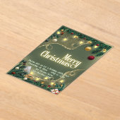 Merry Christmas  アクリル招待状 (レイダウン)