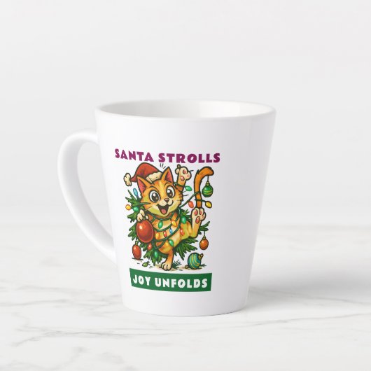 Merry Christmas カフェラテマグ (左アングル)