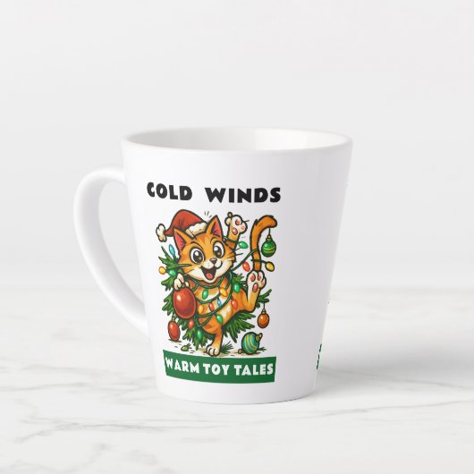 Merry Christmas カフェラテマグ (左アングル)