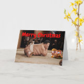 Merry Christmas カード (黄色い花)