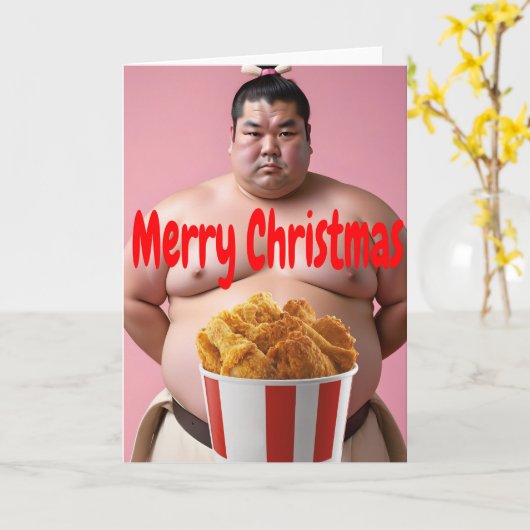 Merry Christmas カード (黄色い花)