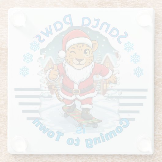 Merry Christmas ガラスコースター (裏面)