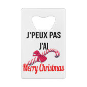 Merry Christmas クレジットカード栓抜き (裏面)