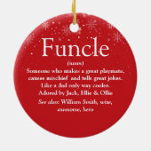 Merry Christmas クールなおじ・Funcleの定義 セラミックオーナメント (裏面)