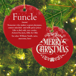 Merry Christmas クールなおじ・Funcleの定義 セラミックオーナメント