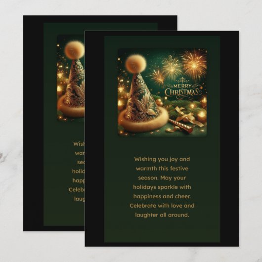 merry christmas サンキューカード (正面/裏面)