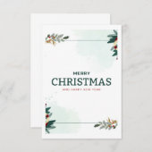 Merry Christmas サンキューカード (正面/裏面)