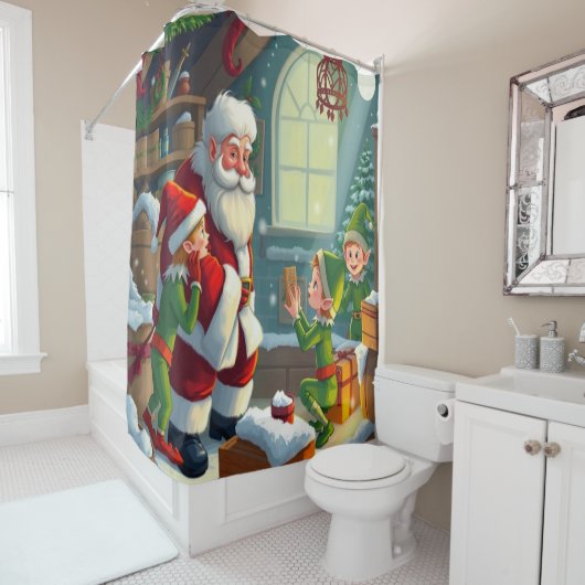 Merry Christmas  シャワーカーテン (インサイチュ)