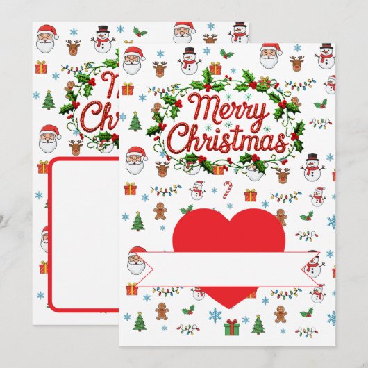 Merry Christmas シーズンカード (正面/裏面)