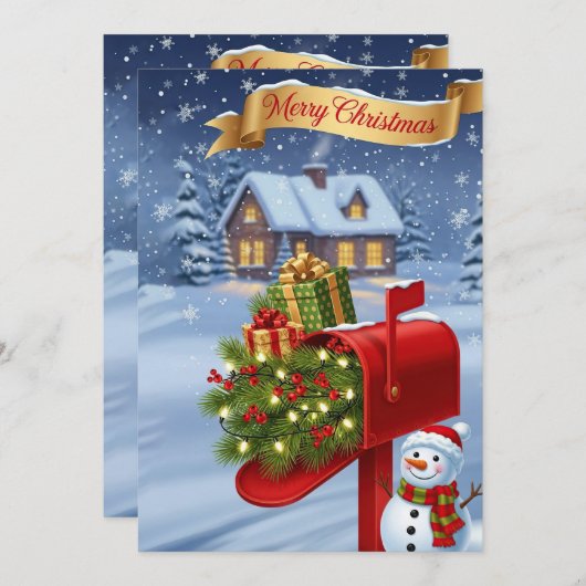 Merry Christmas シーズンカード (正面/裏面)