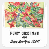 Merry Christmas! スクエアシール (正面)