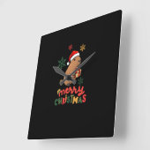 MERRY CHRISTMAS スクエア壁時計 (傾斜)