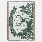 Merry Christmas スローブランケット (正面縦)