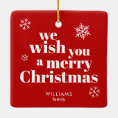 Merry Christmas  セラミックオーナメント (裏面)