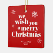 Merry Christmas  セラミックオーナメント (左)