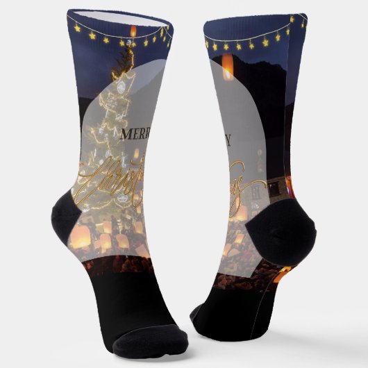 Merry Christmas ソックス (傾斜あり)