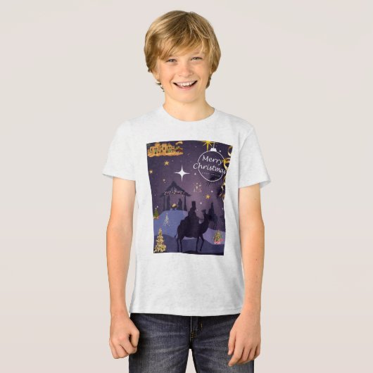 Merry Christmas トライブレンドＴシャツ (正面全面)