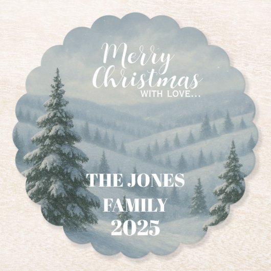 Merry Christmas  ペーパーコースター (正面)