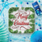 Merry Christmas  ペーパープレート (パーティー)