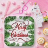 Merry Christmas  ペーパープレート (パーティー)