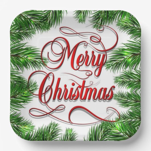 Merry Christmas  ペーパープレート (正面)