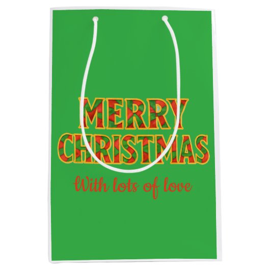 Merry Christmas ミディアムペーパーバッグ (正面)