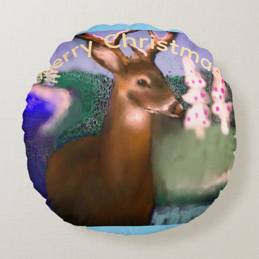 Merry Christmas ラウンドクッション (正面)