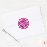 Merry Christmas ラウンドシール<br><div class="desc">クリスマスシーズンにピッタリなポインセチアのシールです☆ 《テキストは自由に加工してください》</div>